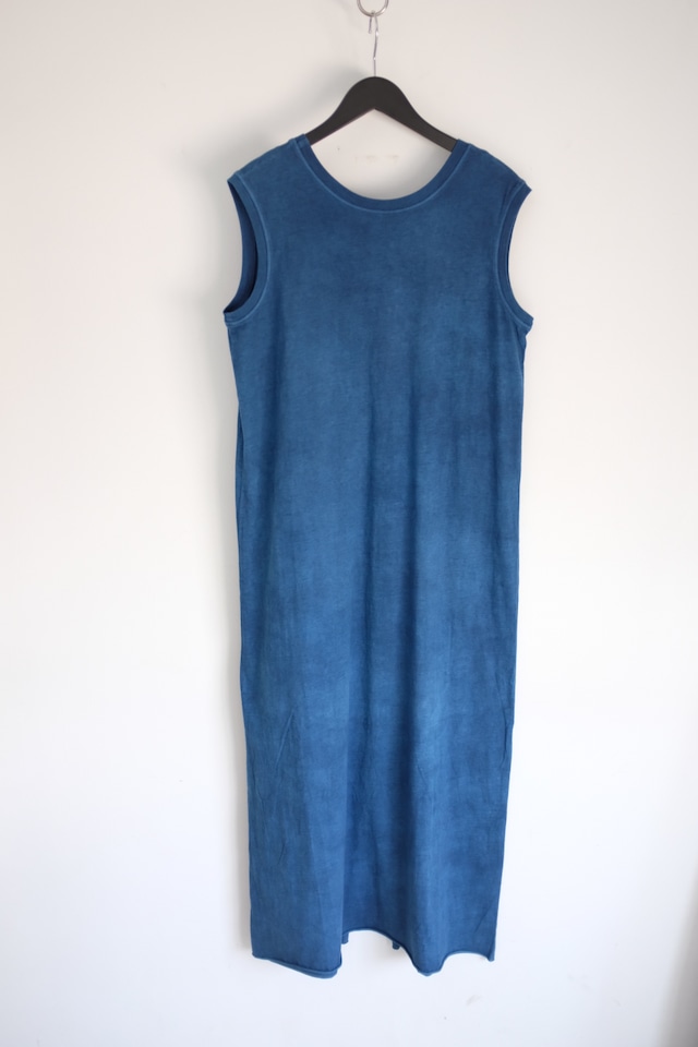 [WALANCE] Organic cotton jersey 2way sleeveless dress(INDIGO BLUE)