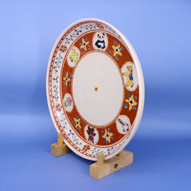 《 鈴木ハツミ 》プレート皿　赤絵