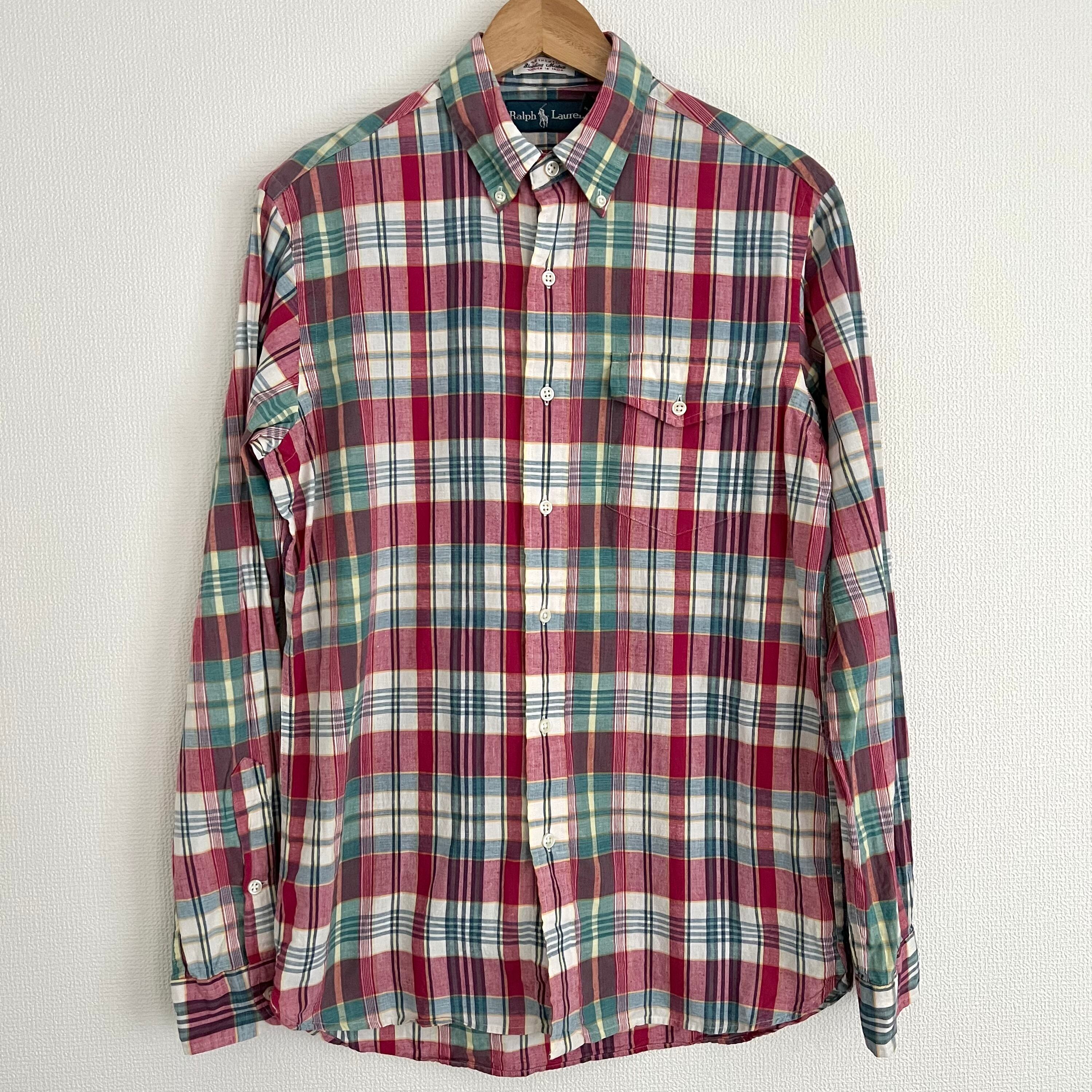 Ralph Lauren ラルフローレン マドラス チェック 長袖 シャツ S | 古着