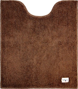 エンヴェールヘルック(R) トイレマット 80×70cm ロングサイズ ファブリック ブラウン カラーモードプレミアム ふんわり 高級感のある深い色味 洗濯OK 滑り止め加工 抗菌・防臭・消臭