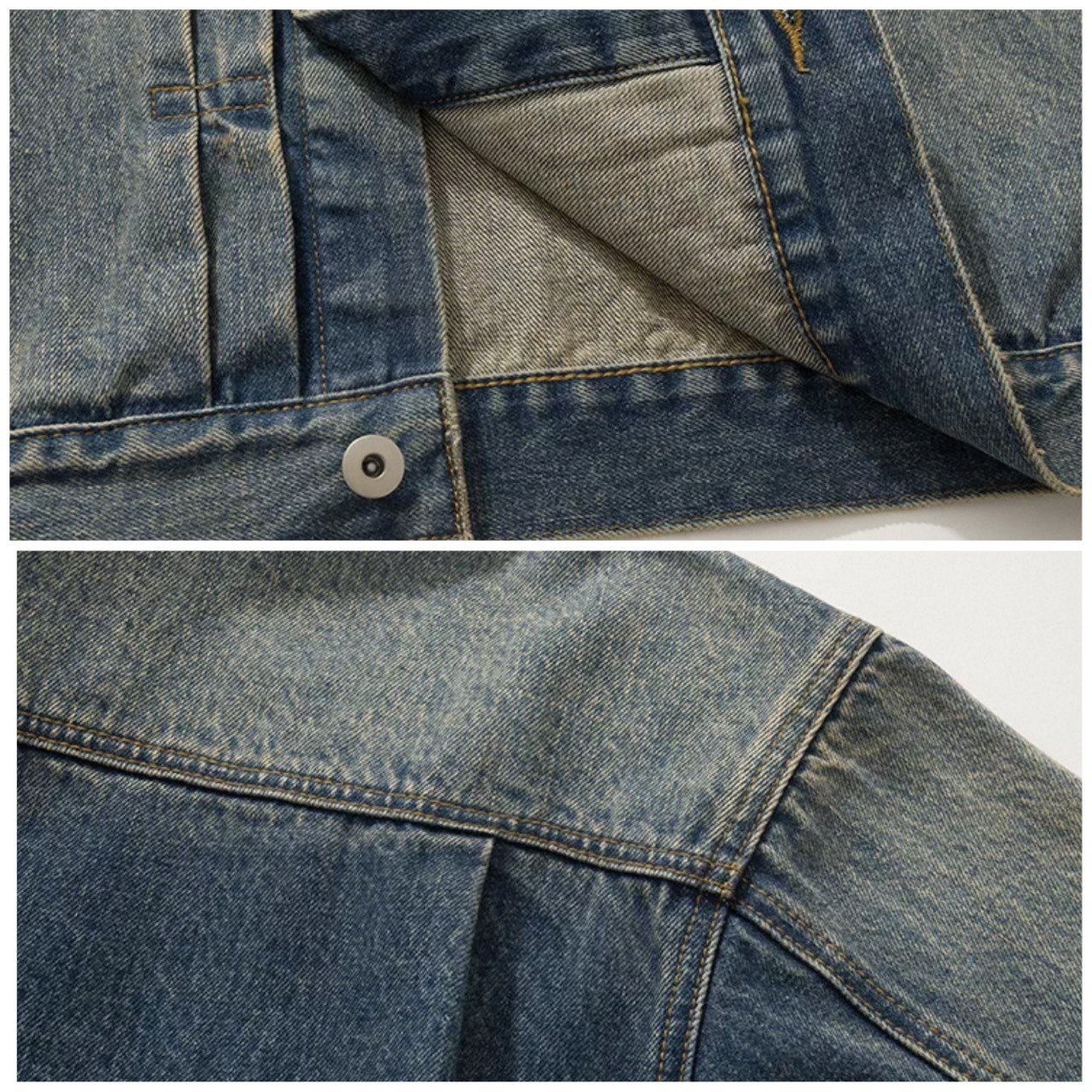 Vintage wash denim jacket 1523 - 15