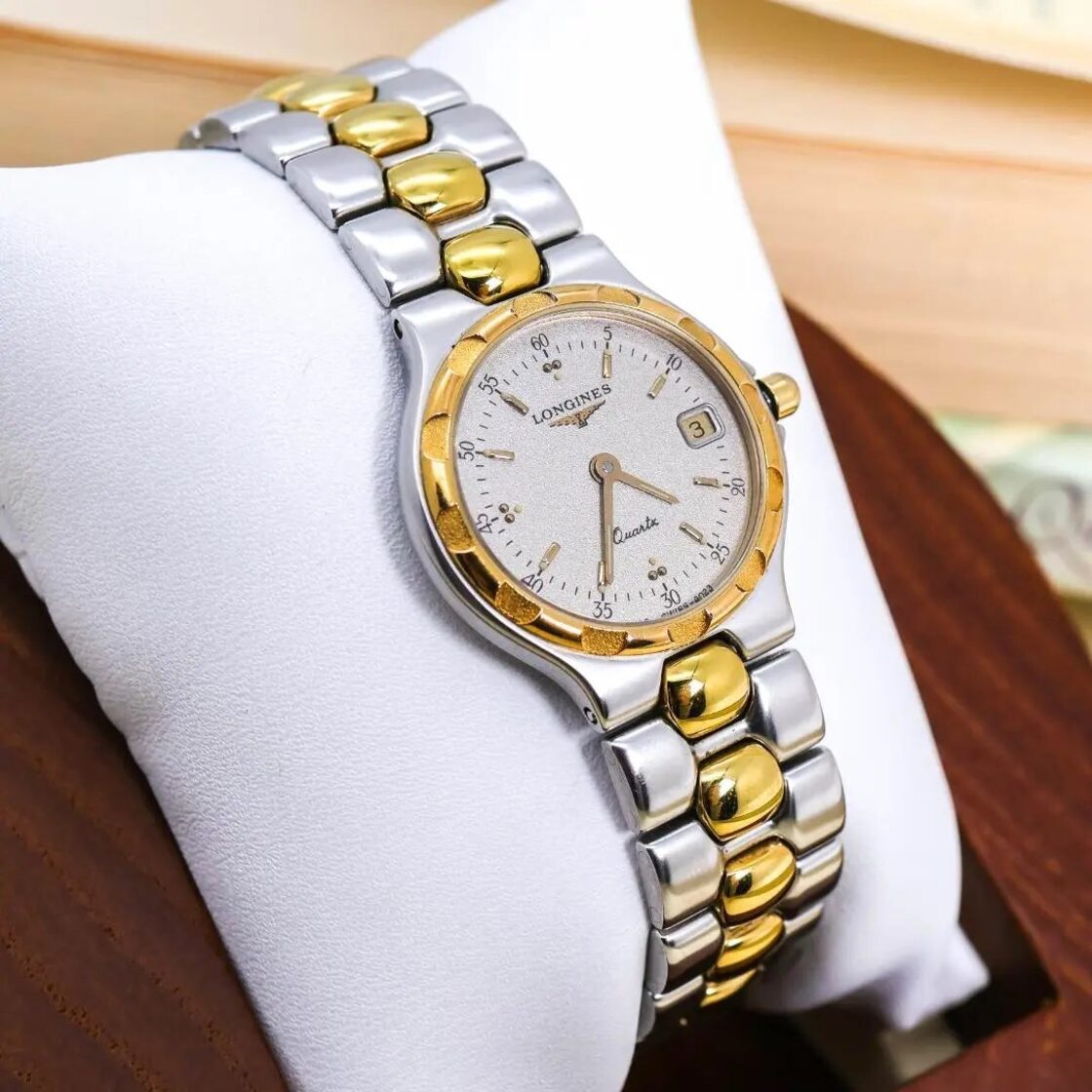 稼働確認☆Longines conquest ロンジン コンクエスト 腕時計 ゴールド 