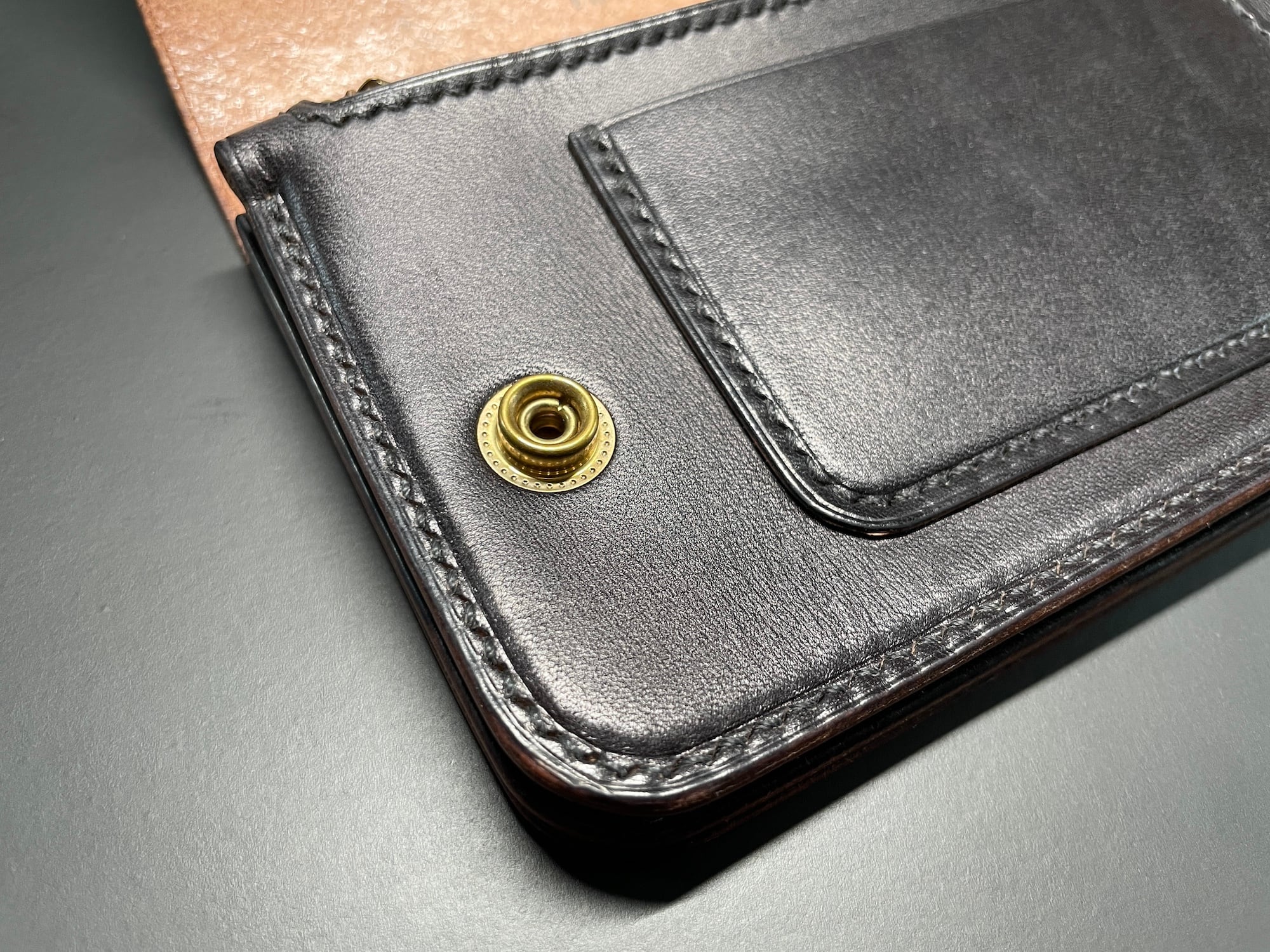 在庫品】トラッカーウォレット/栃木レザー・ブラック | 革工房Torry's Cafe