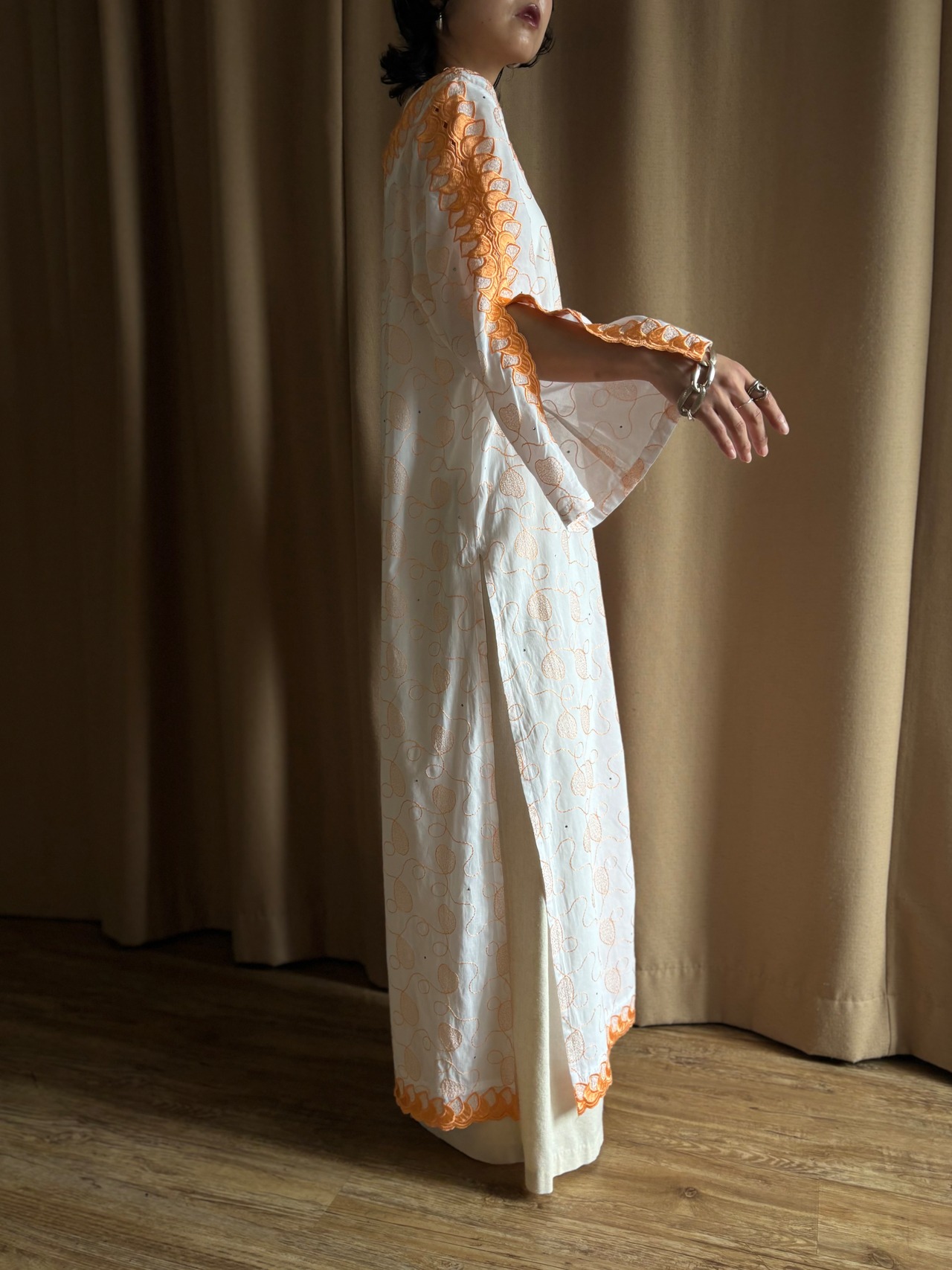 embroidered vintage kaftan dress-5302-7