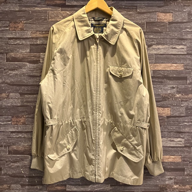 BROOKS BROTHERS F/Z COTTON JACKET BEIGE 1980'S OLD