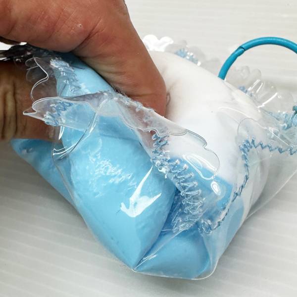 水感スクイーズ フルーツくまちゃんアイス ブルー squishy 超柔らか