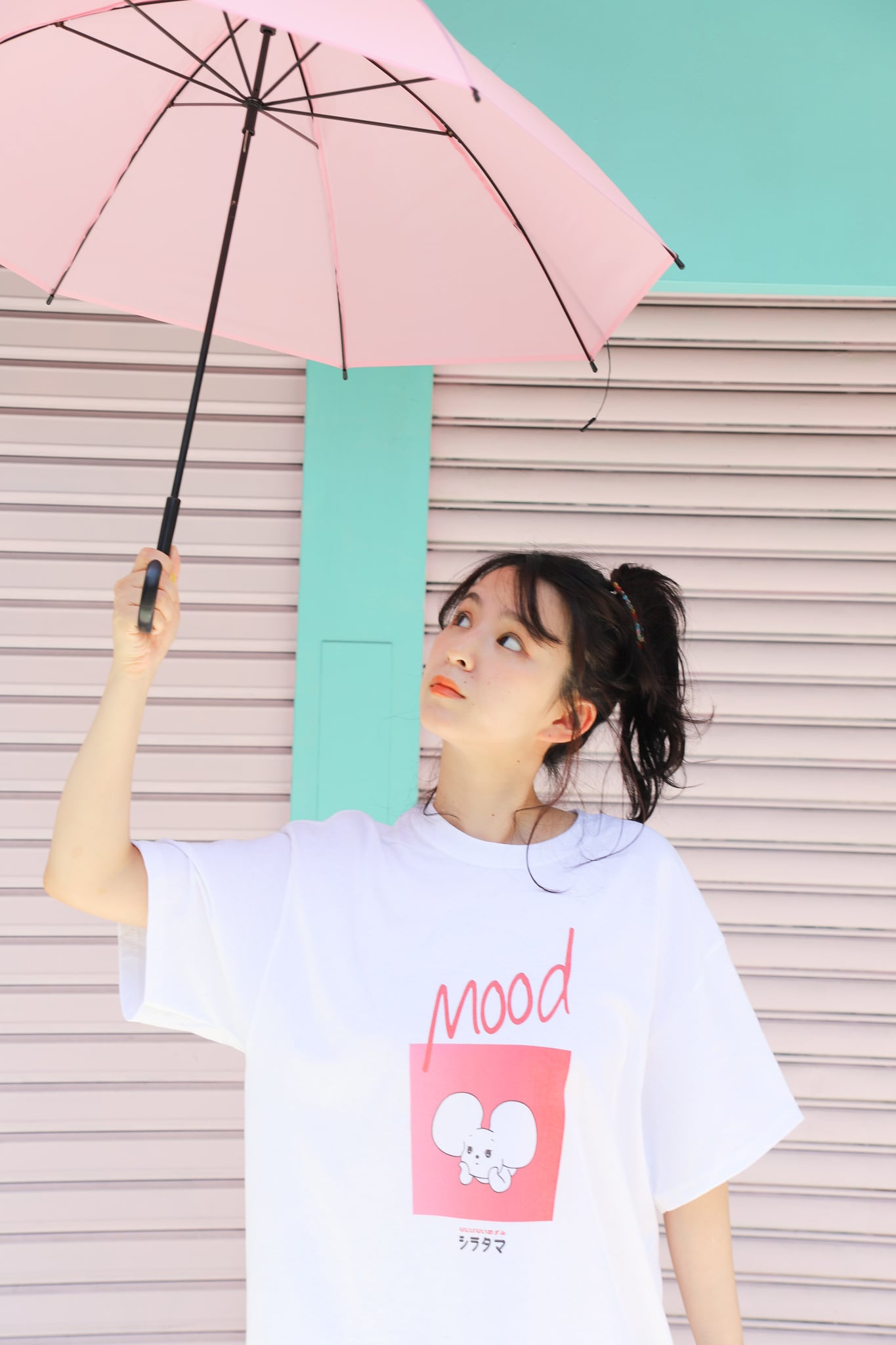 なにげないねずみ / シラタマ・Tシャツ【PINK Mood】 | YURI ICHIMURA
