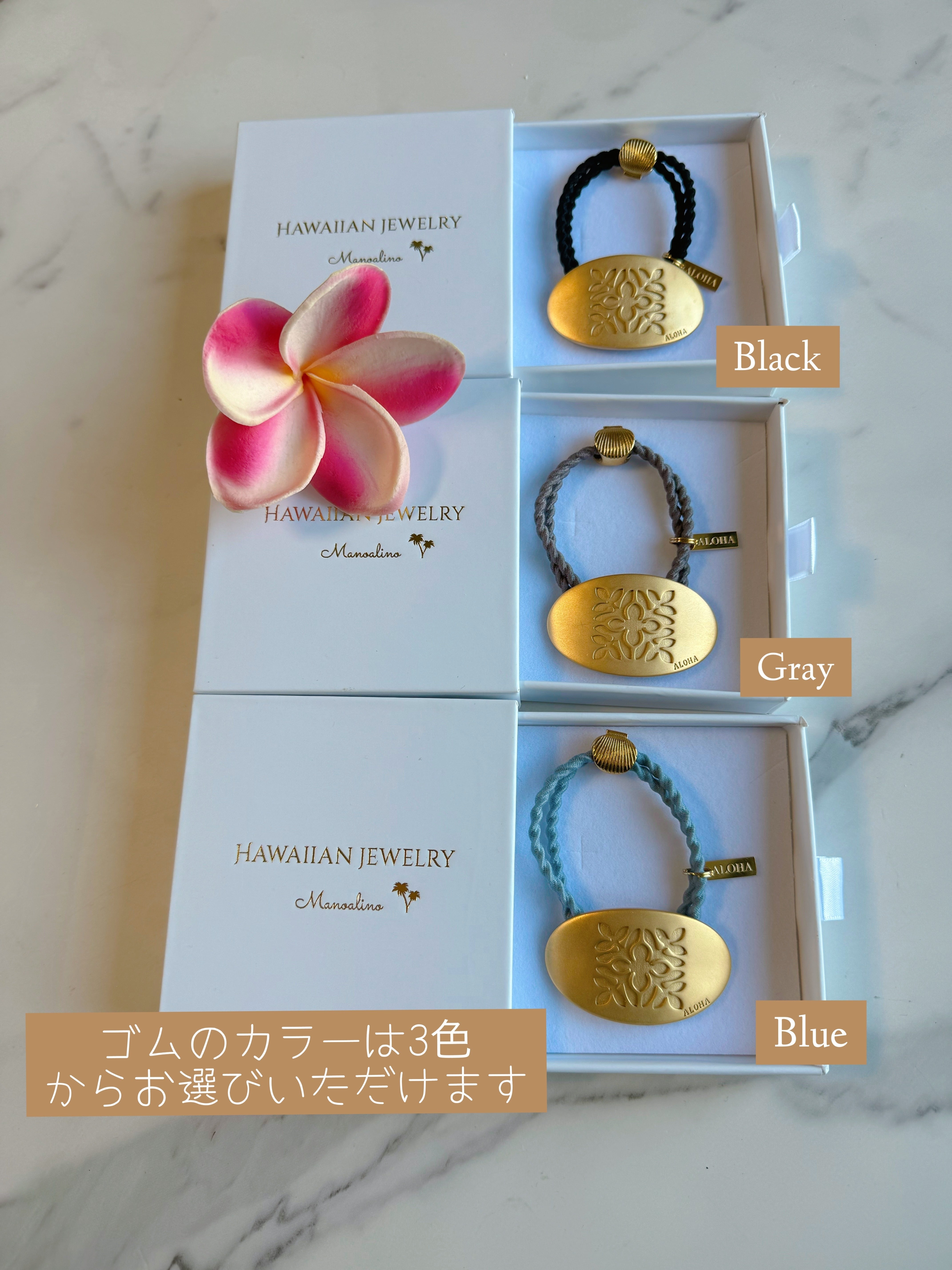 3color】 Hawaiian Quilt hair accessory Hawaiian jewelry(ハワイアン