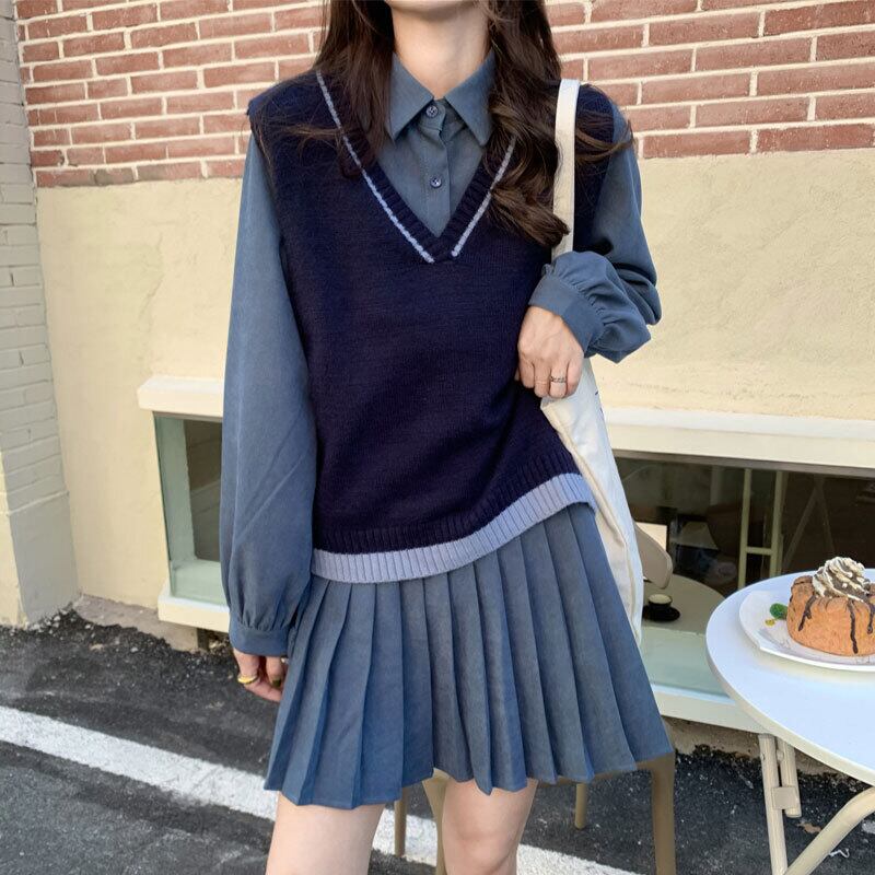 スタイルレッドドレス スプリングルーズ薄手カラープリーツスカート 春物 萌量不足96622461884