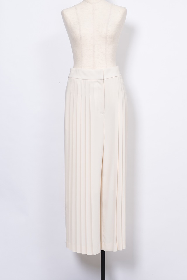 Pearl Pleated Pants Ⅵ　OFF WHITE