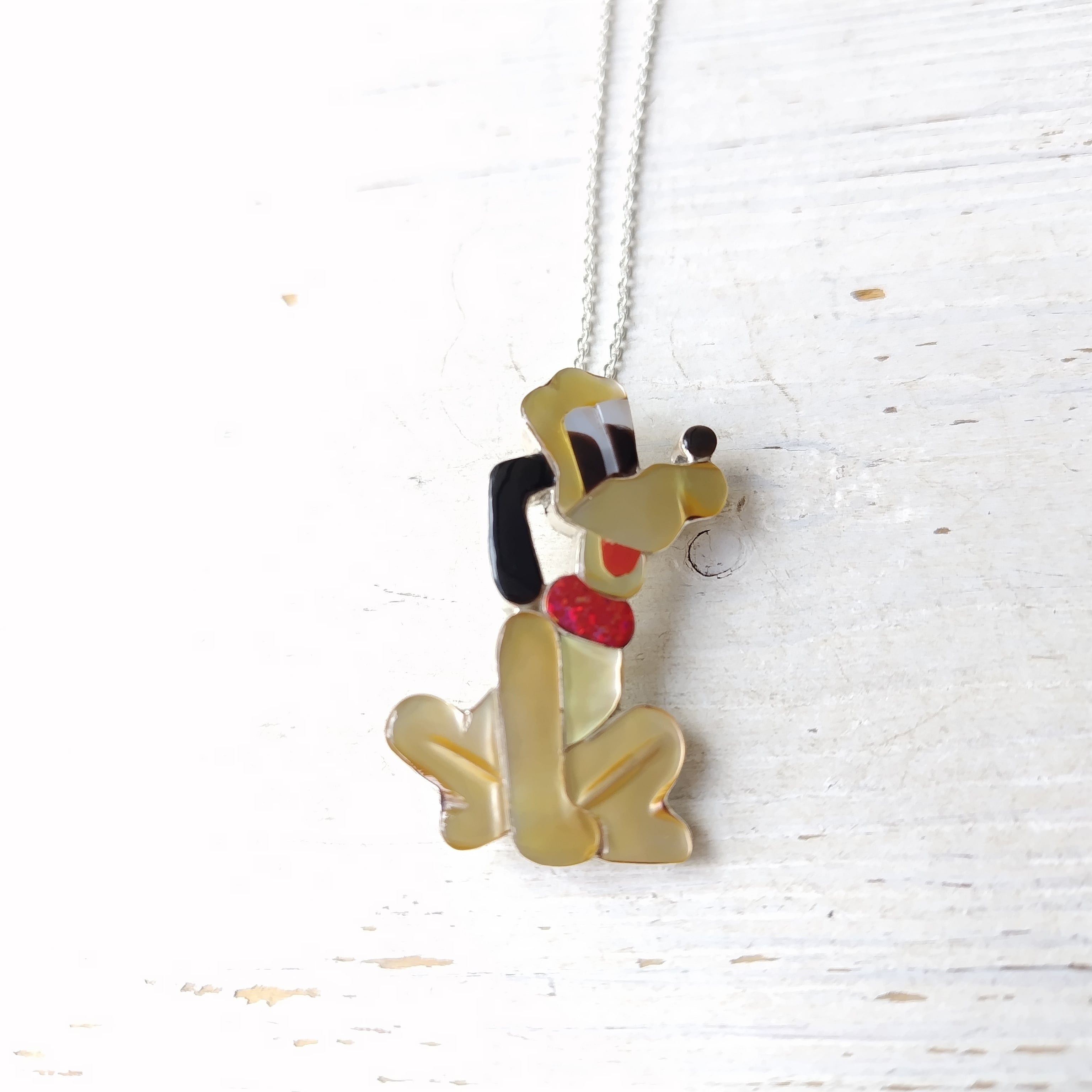 ズニ族 Paula Leekity作 スヌーピー ペンダント　ブローチ Paula Leekity ブローチ・ペンダントトップ Snoopy/indian jewelry