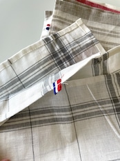 フランス製 キッチンクロス【EGR グレー】クーケ ティータオル リネントルション 麻 100% リネン フランス製 高級 COUCKE 高品質 速乾 大判 柔らかい 一生使える 乾燥機