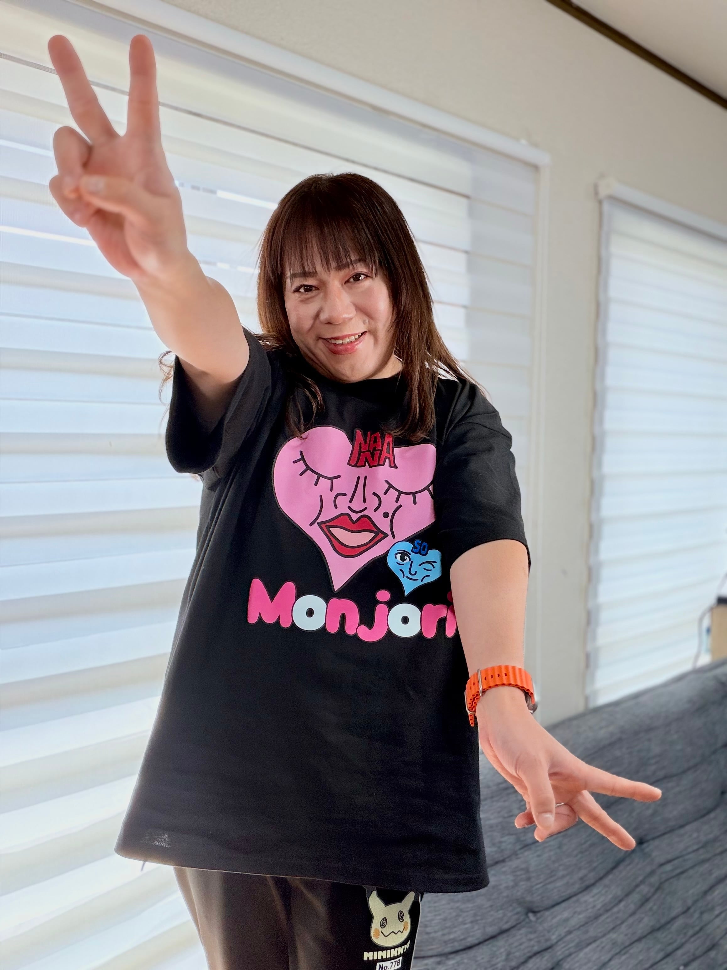 ダブルハートTシャツ(おまけステッカー付き) | 藤沢なな公式ショップ