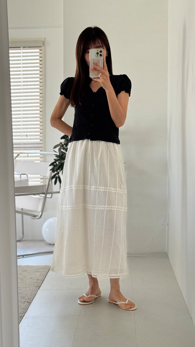 (即納) Fil. / Flip flat sandal 2color