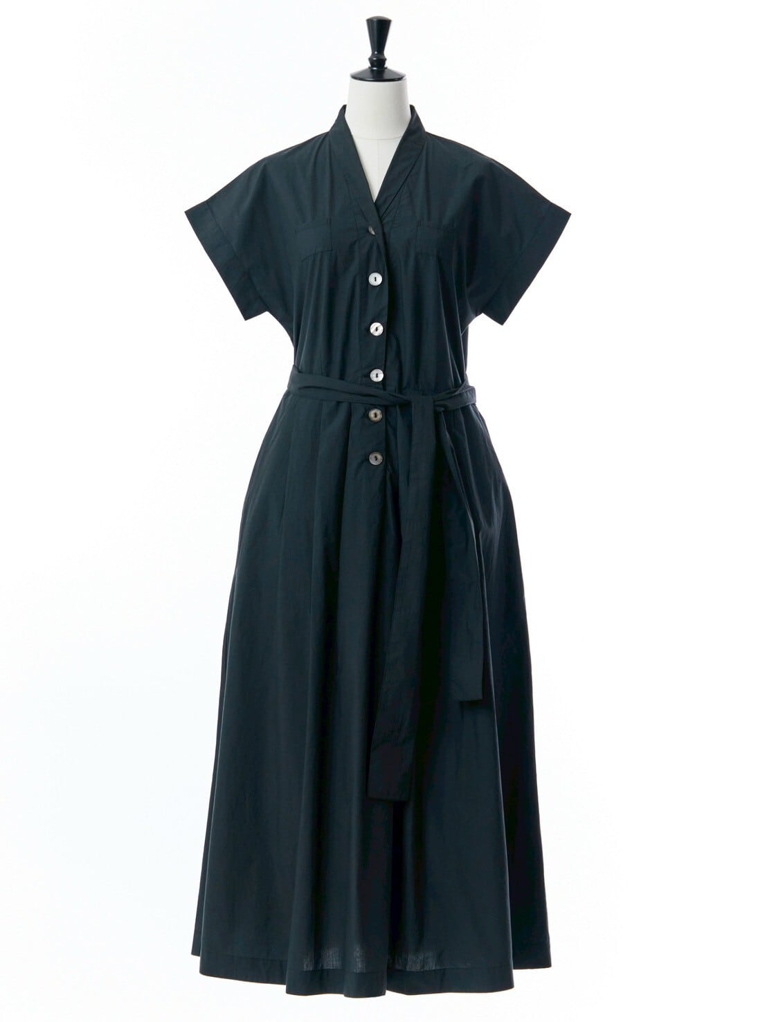 ロングフレアワンピース(ブラック)