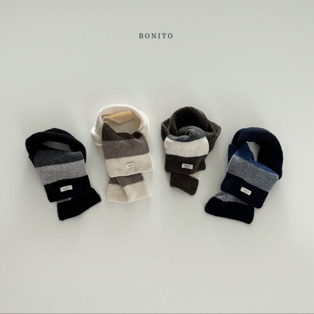 《予約》BONITO ¨ color block knit muffler