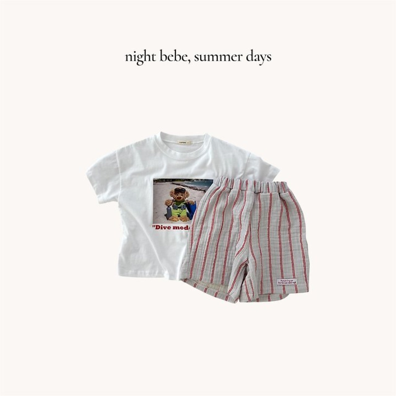 【取寄/韓国直送】Nightbebe  26/SM ダイブモードTシャツ ｜夏服｜韓国子供服