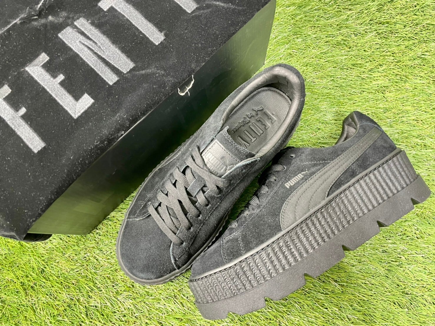 PUMA × Rihanna FENTY CLEATED CREEPER SUEDE WN'S 366268-04 26.5cm PUMA BLACK  44241 | BRAND BUYERS OSAKA