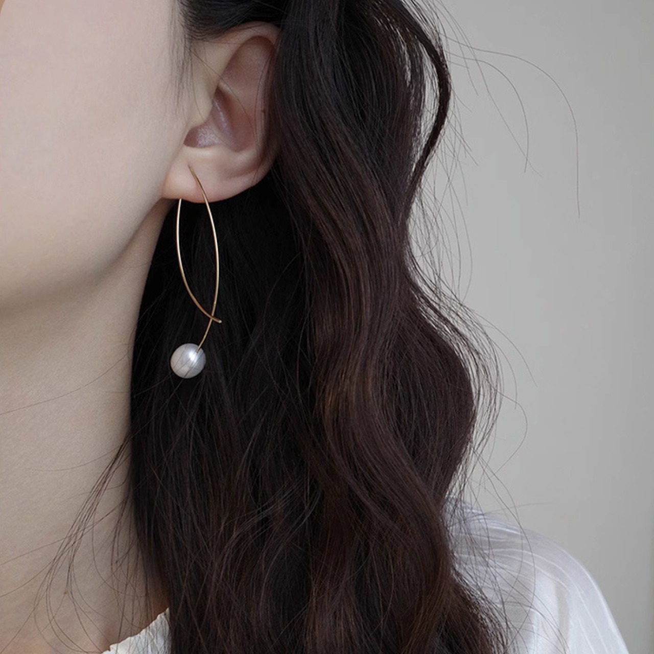 パール フック ピアス 10183