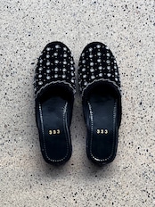 Velor sandals（Black・Dot）
