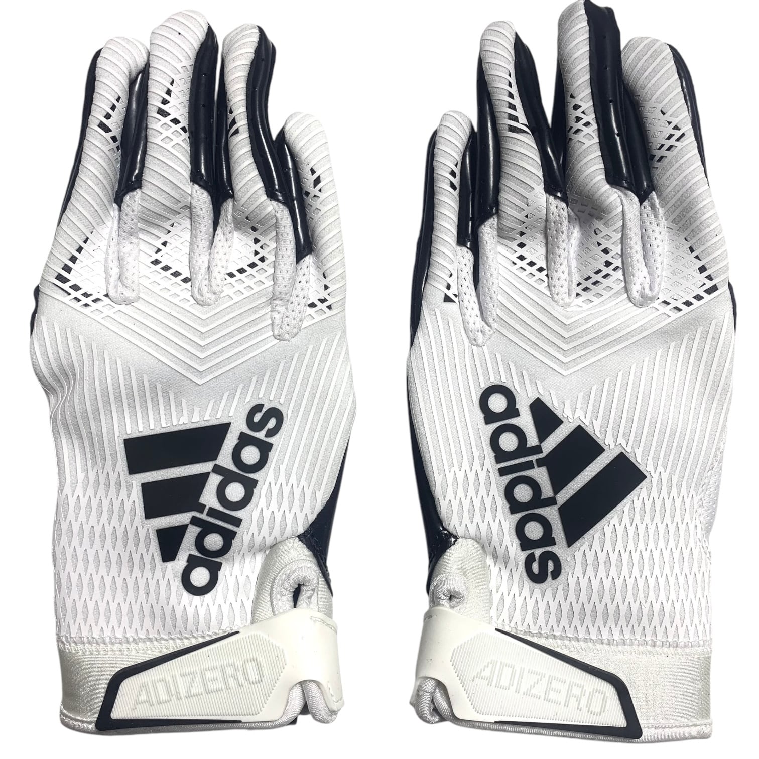 【L】ADIZERO 5 STAR 8 NFL PRO ブラック&ホワイト アメフト グローブ