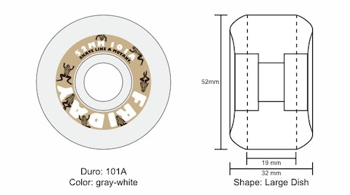 FRIDAY SKATEBOARD  WHEEL / 52mm Skate Like A Mutant