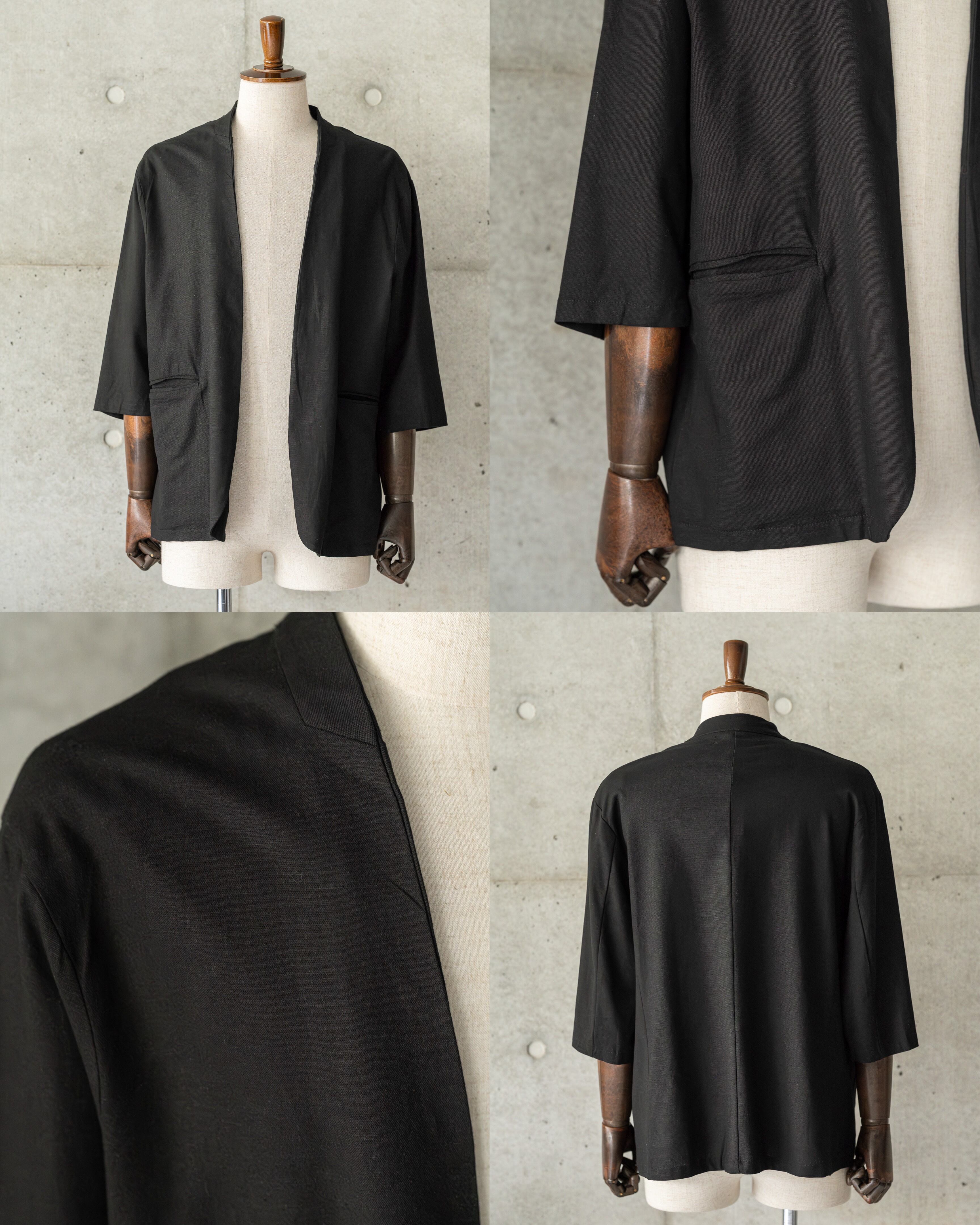 Stretch Linen Rayon Buttonless Jacket［2659amy-6］ジャケット
