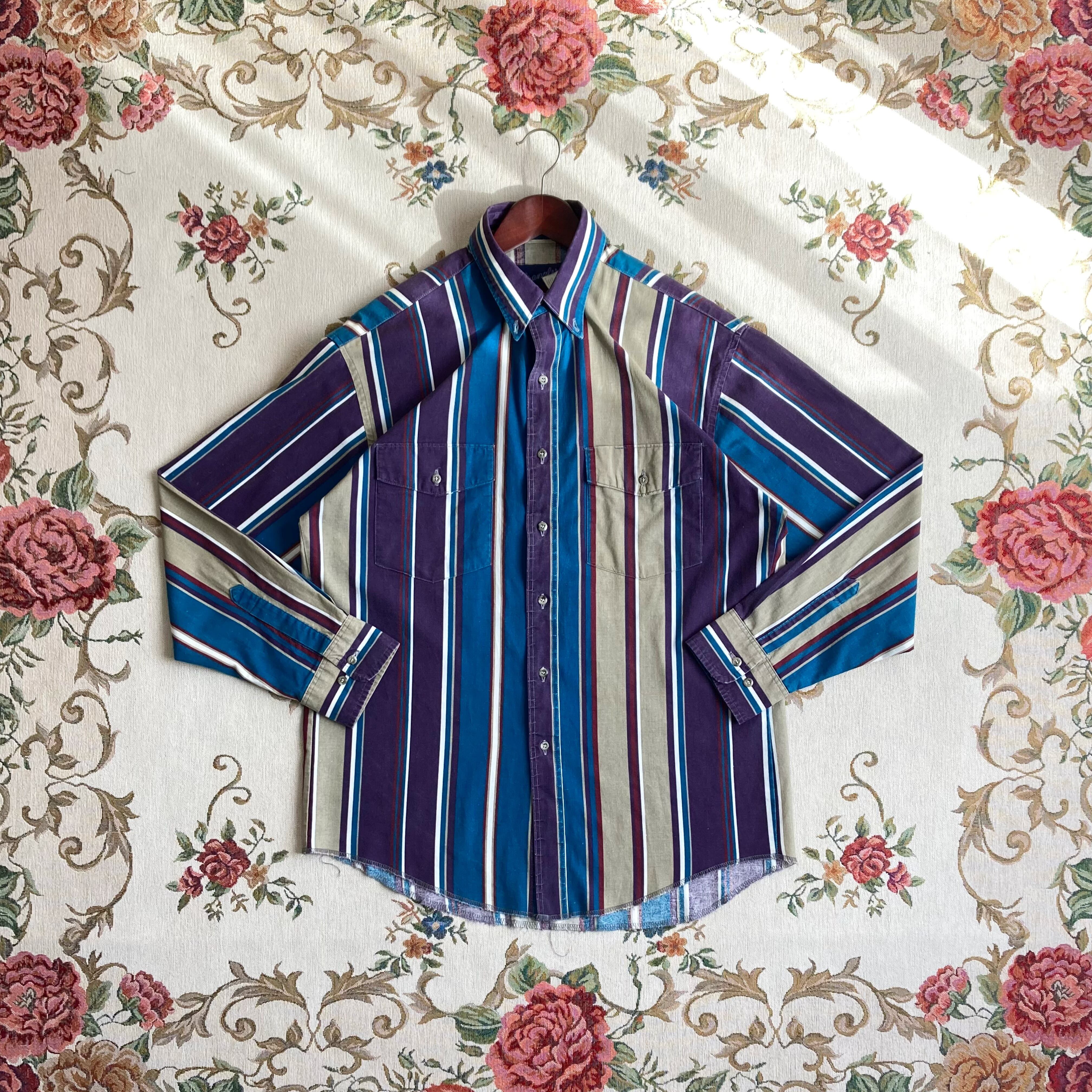vintage color stripe shirt
