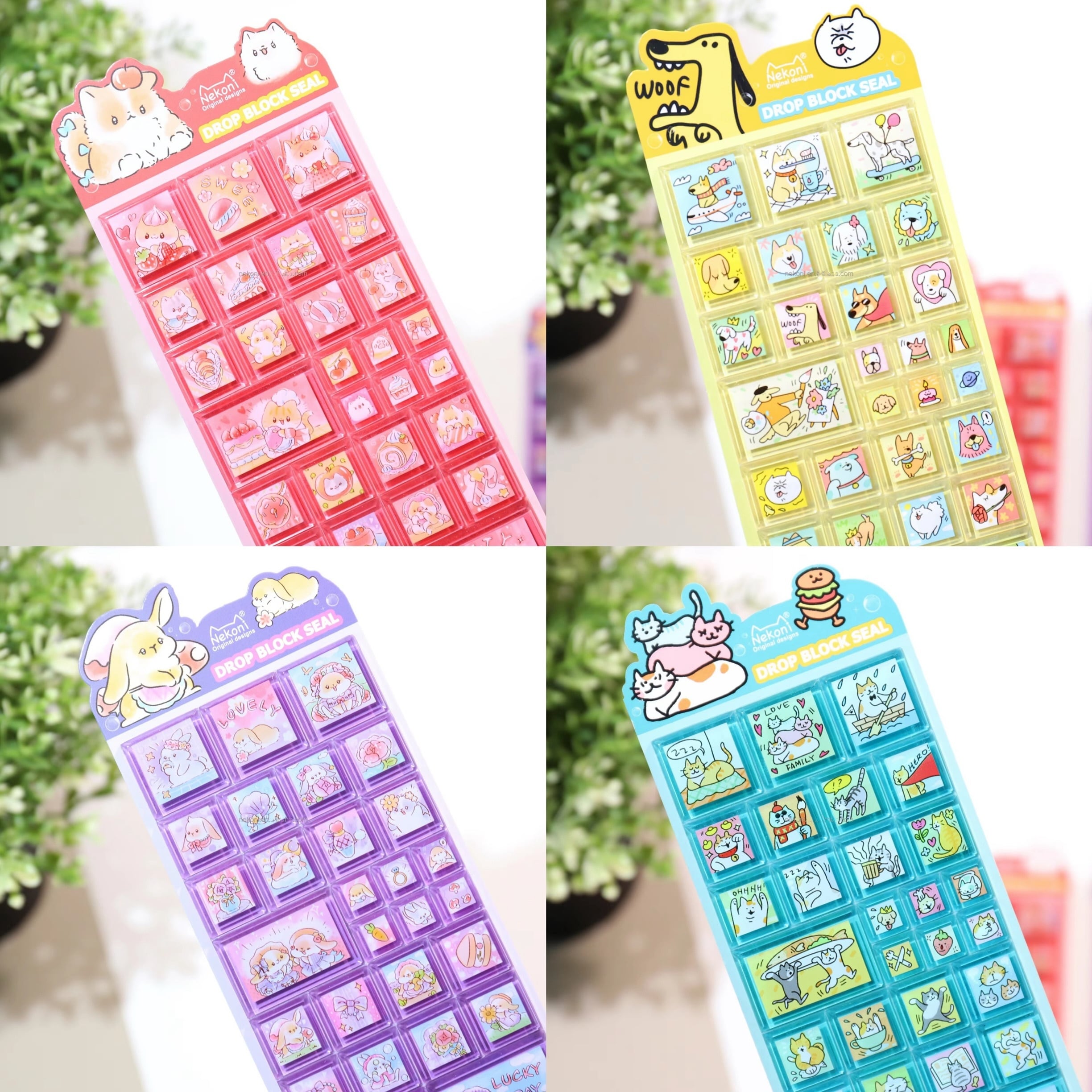 入荷済/4種類セット販売】Nekoni タイル風ステッカー 《N-02》 | DIS MOI
