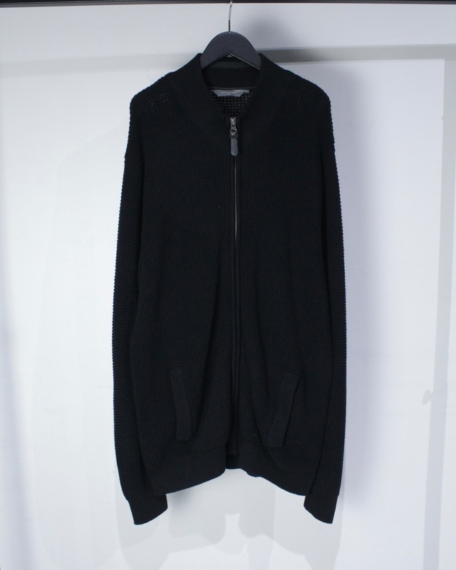 【Caka BLACK】Black Coloring Vintage Loose Drivers Knit