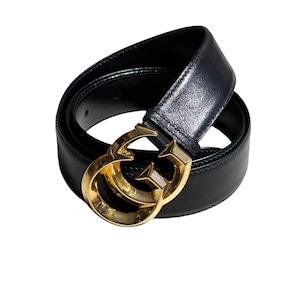 vintage GUCCI black leather belt