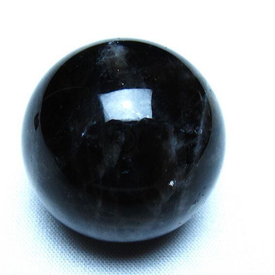 モリオン 黒水晶 丸玉 34mm スフィア 置物 原石 141-7376