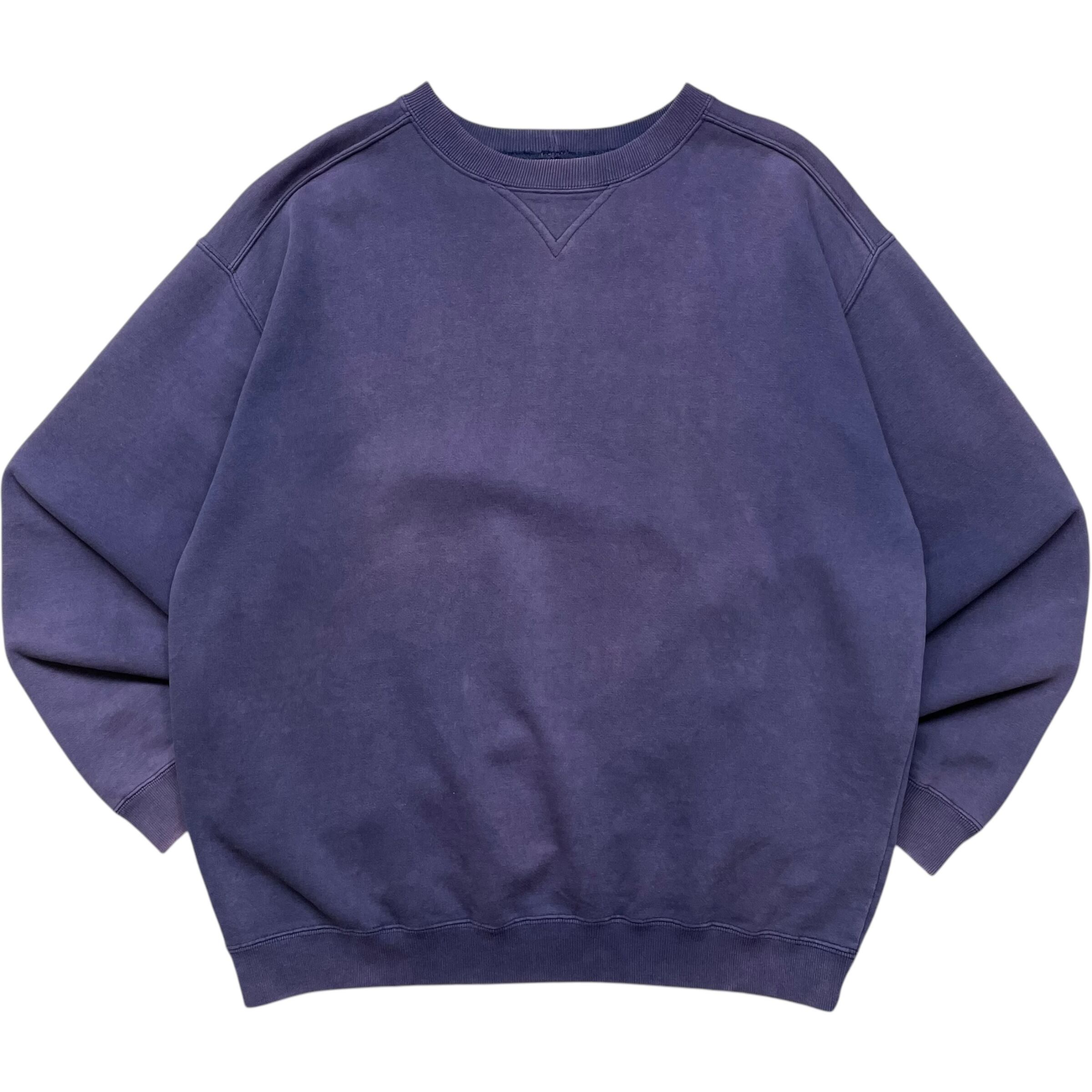 《XS》OLD GAP オールドギャップ 無地 スウェット 前V ネイビー 日焼け USA製 90年代 vintage no.5640
