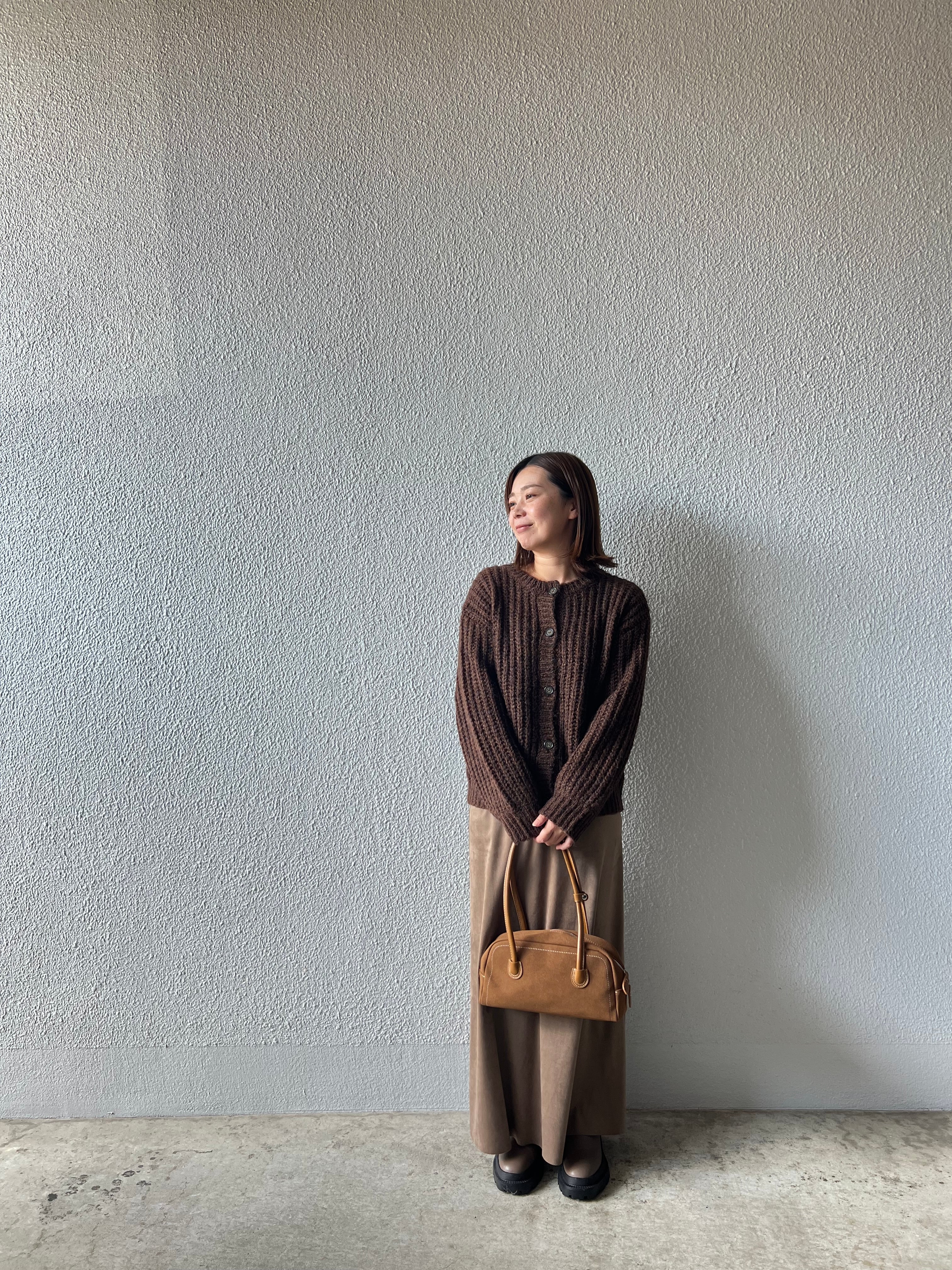 【cafune】フェイクスエードロングスカート　545612