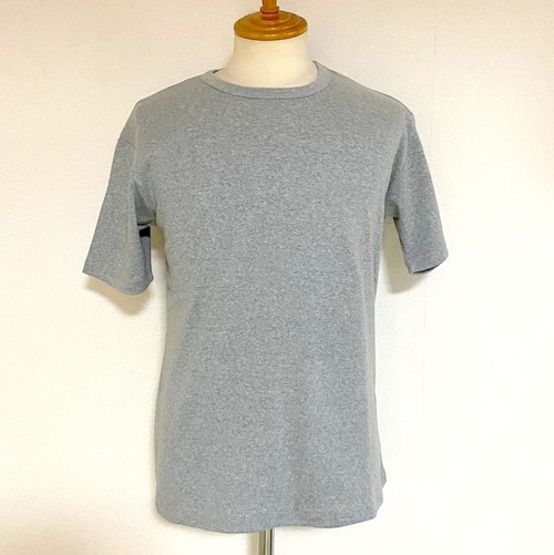 High Tension Circular Rib Crew Neck TEE　Gray