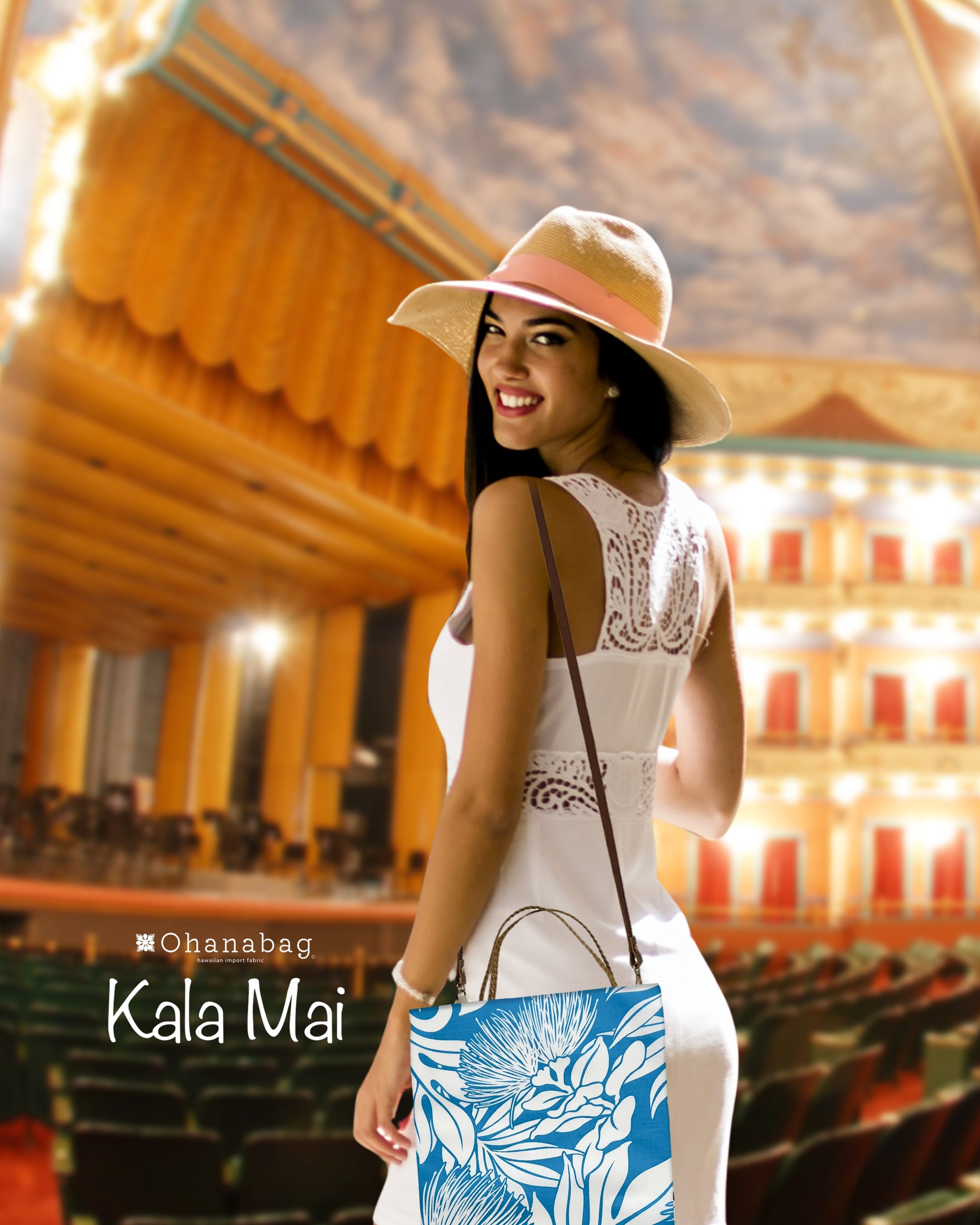 新発売のトート【Kalamai・ラウレア】Hawaiian_OhanaBag/Kalamai_009s<ストラップ付>