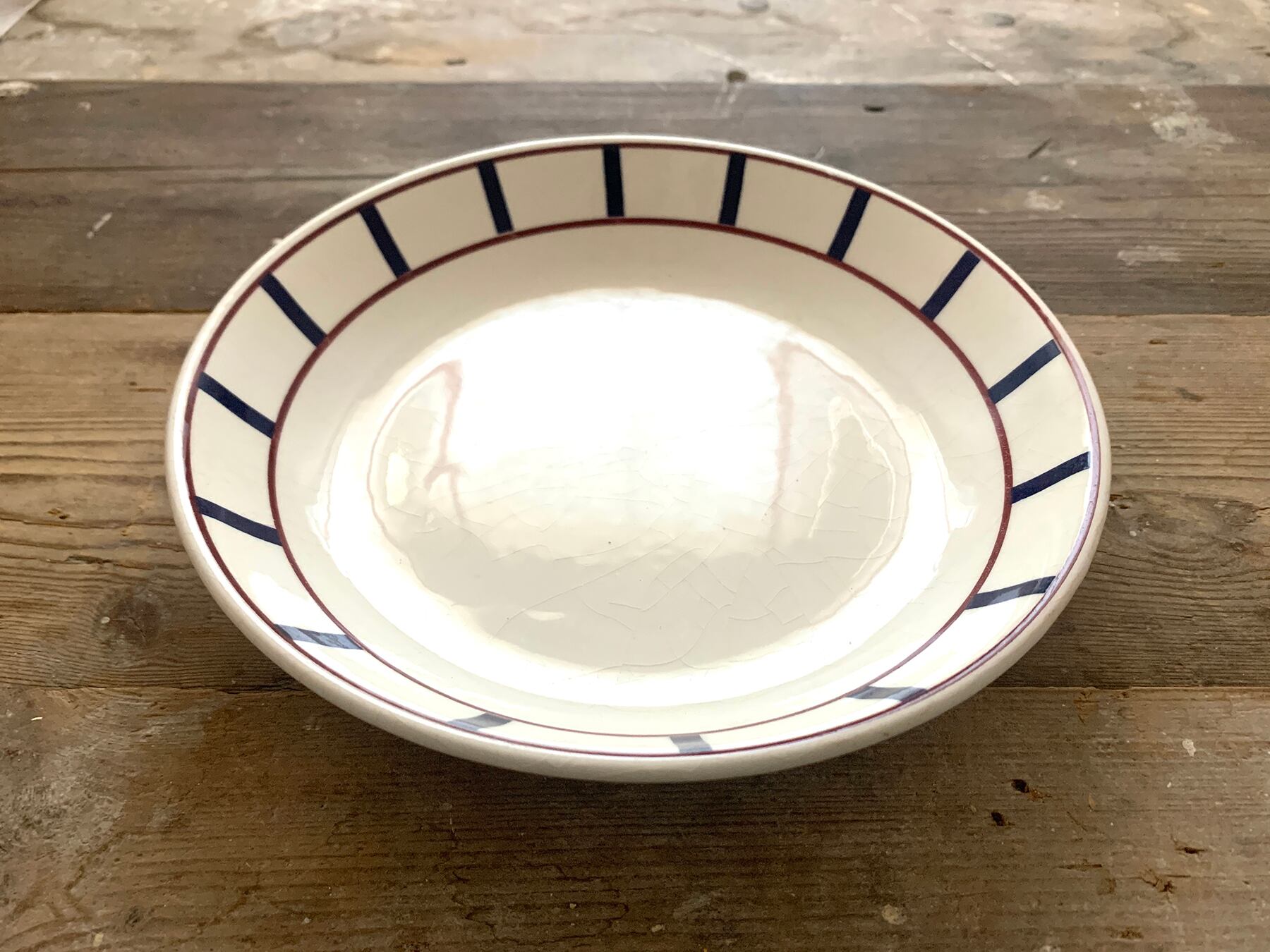 レアもの*バスク柄のアンティークプレートA