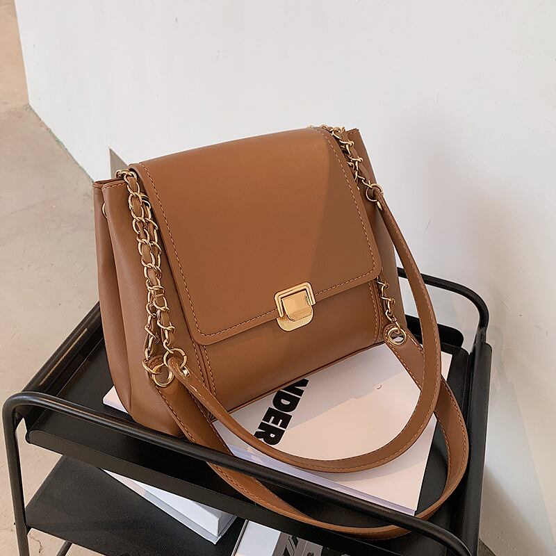 レトロ大容量バッグレディースバッグ2020秋冬新流行ファッションワンショルダーメッセンジャーバッグネットセレブワイルドバケットバッグ Tiancai_Wing_Bag63218351528