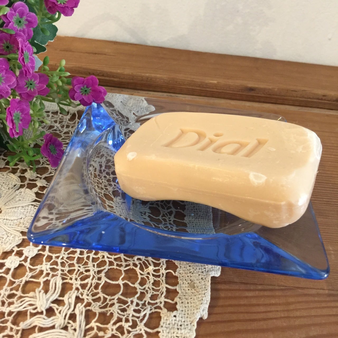 艶っぽい ブルーカラー ガラスアッシュトレイ ガラス灰皿