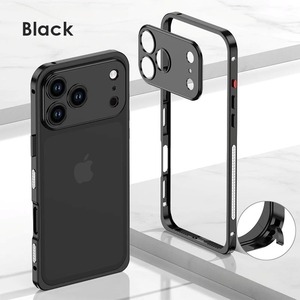 ◆iPhone 17/Pro/Pro Max/Air◆ Lock Metal Frame + Camera Cover Case / ロック メタルフレーム + カメラ カバー スマホケース