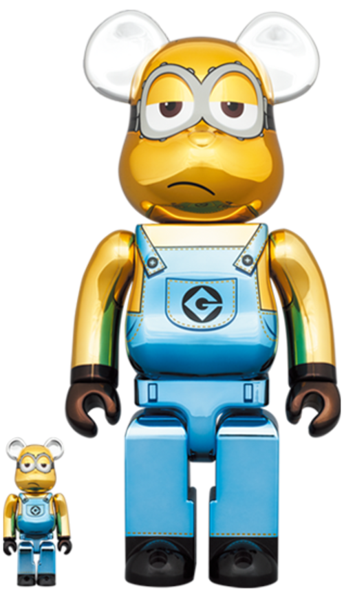 メディコム BE@RBRICK ベアブリック 100% & 400% ミニオンズ ケビン クローム Ver 未開封 4号店商品