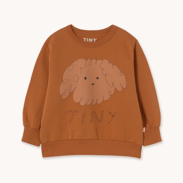 【DROP2】TINYCOTTONS / CURLY DOG GRAPHIC SWEATSHIRT - brown