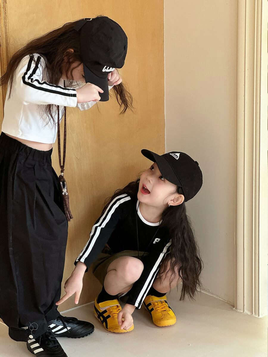 8サイドラインショート丈Tシャツ