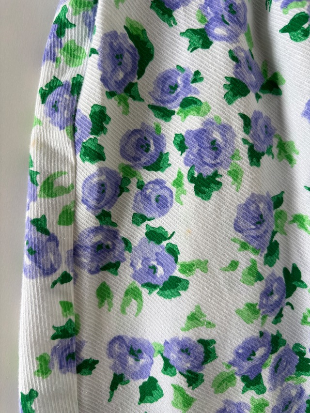 【2T相当・vintage】USA製　フローラル×ギンガムチェックdress