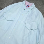 TOMMY HILFIGER 3点留め button down shirt light blue