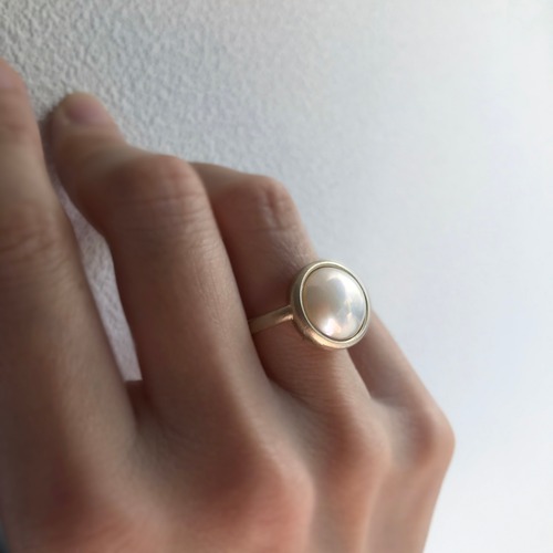 Mabe Pearl Ring -White-
