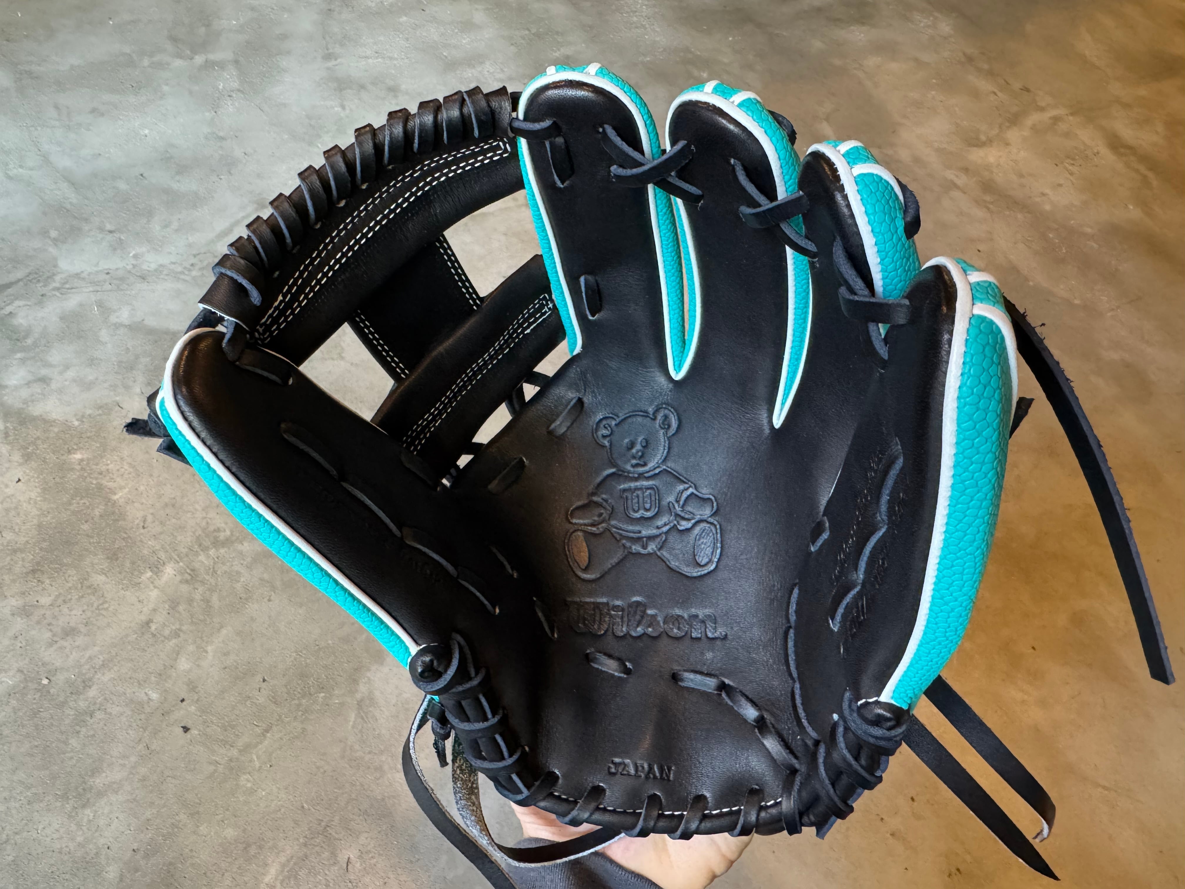 Wilson 軟式グローブ 87型 グレー/グリーン Wilsonウィルソンワナビ―ヒーローデュアル内野手用87型 軟式グローブ