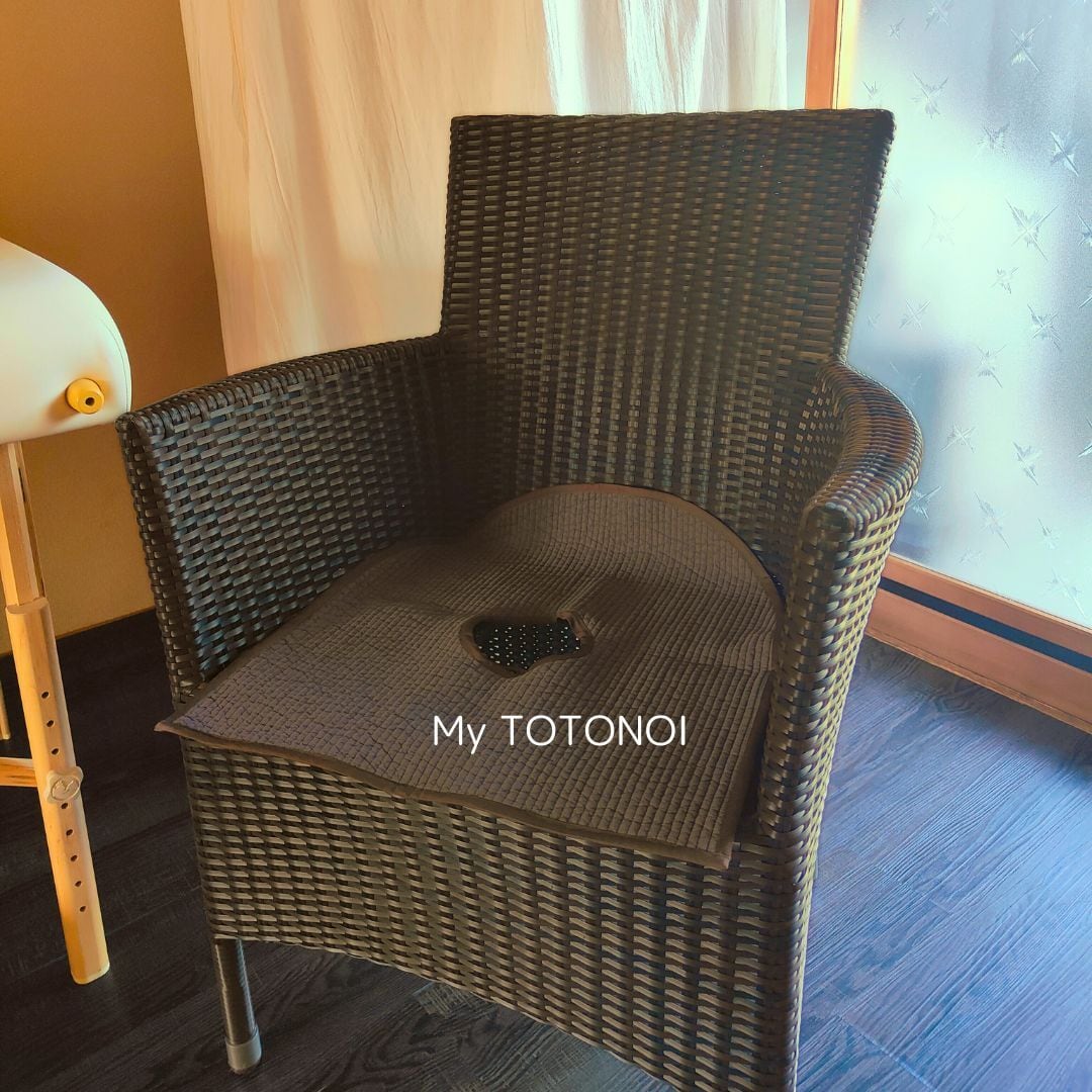 ラタン調よもぎ蒸しの椅子(スチーム チェア)背もたれ付き/上質感を演出