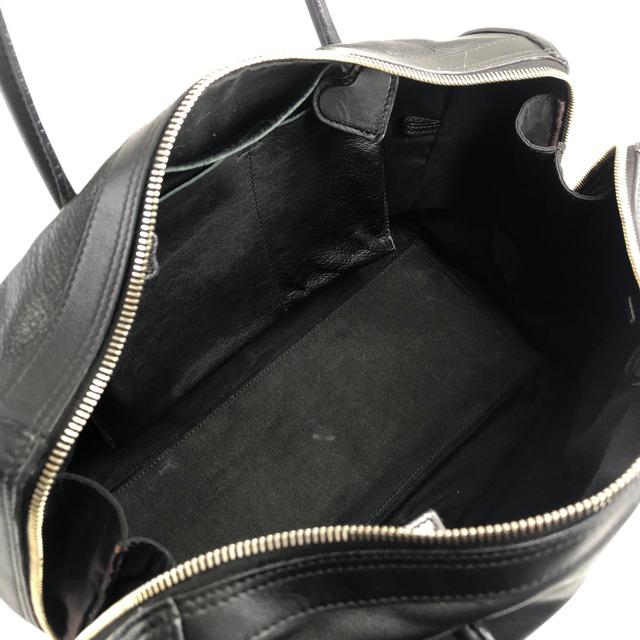 Yves Saint Laurent イヴ・サンローラン トートバッグ ブラック レザー vintage ヴィンテージ オールド 6swzuu