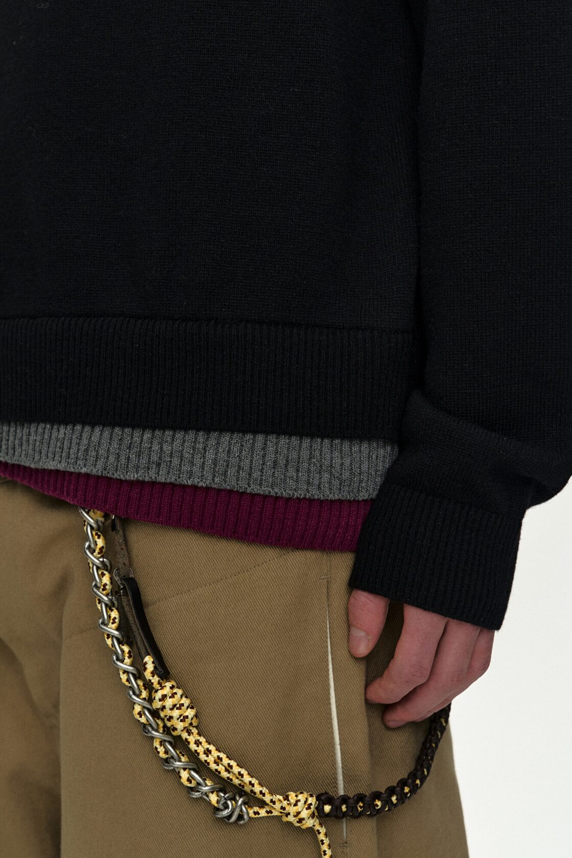 ANDERSSON BELL] LAYERED CARDIGAN atb1433m(BLACK) 正規品 韓国 